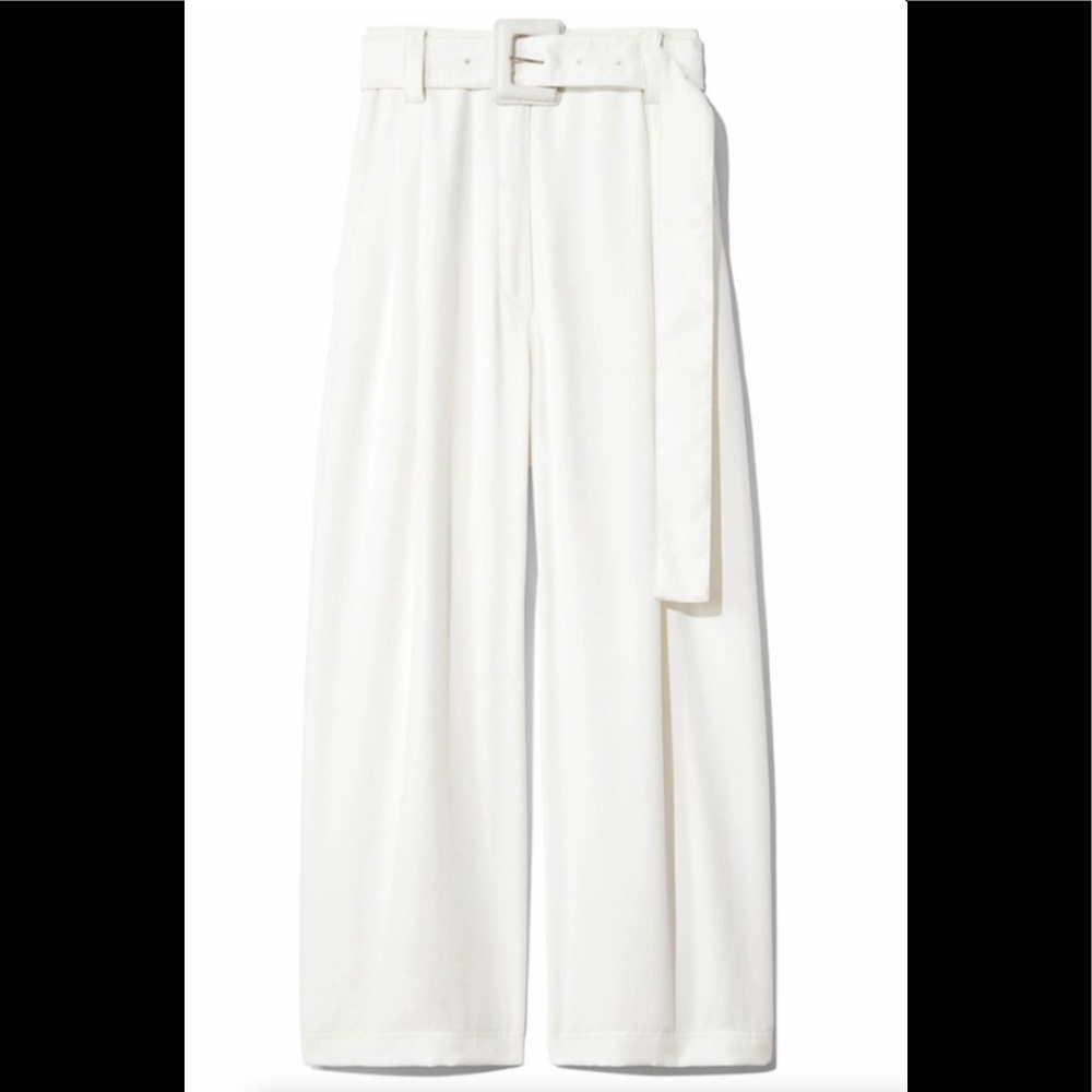 Proenza Schouler belted palazzo pant. White size 4